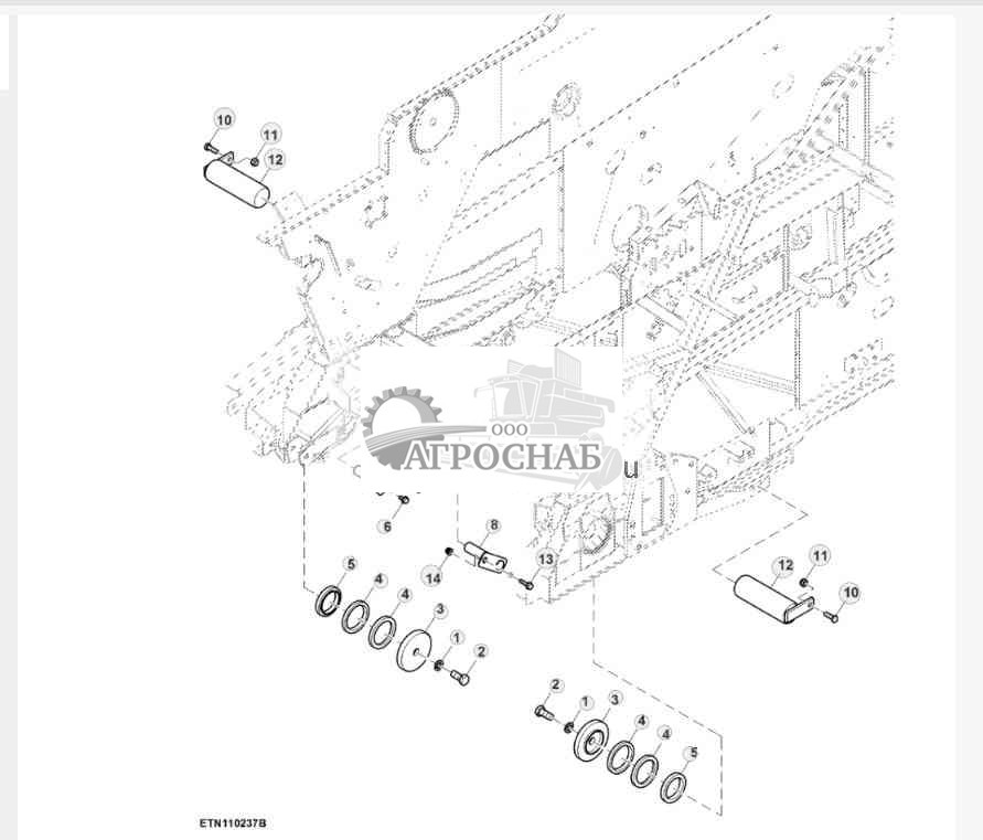 Крепления гидравлического цилиндра, HillMaster™ 